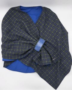 Cape Anthrazit Blaugrünkariert