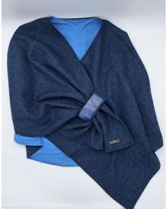 Cape Fischgrat Blau Harris Tweed