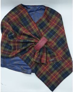 Cape Bordeauxkariert Harris Tweed