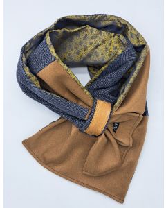 Patchworkschal Camel-Fischgrat