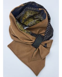 Patchworkschal Camel-Pepita