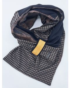 Patchworkschal Pepita-Schwarz