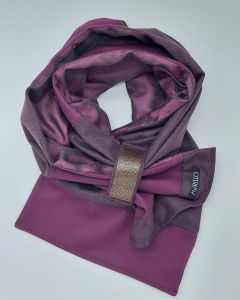 Patchworkschal Beere-Bordeaux