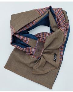 Patchworkschal Braun-Bunt