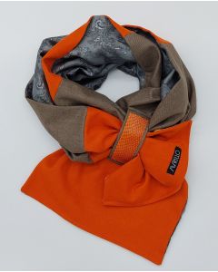 Patchworkschal Orange-Braun
