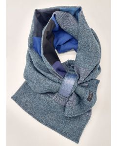 Patchworkschal Blau 