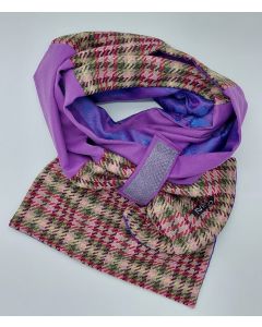 Patchworkschal Lila-Bunt