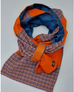 Patchworkschal Orange-Bunt