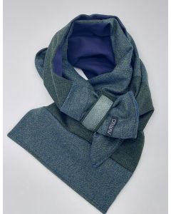 Patchworkschal Blau-Grün