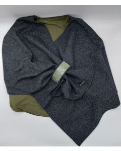 Cape Fischgrat Grün-Braun Harris Tweed