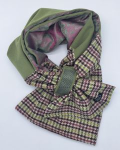 Patchworkschal Grün-Kariert-Grün